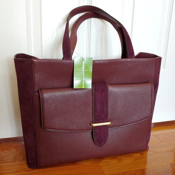 kate spade Handbags - NWT Kate Spade Shoulder Bag/Tote in Purple/Maroon